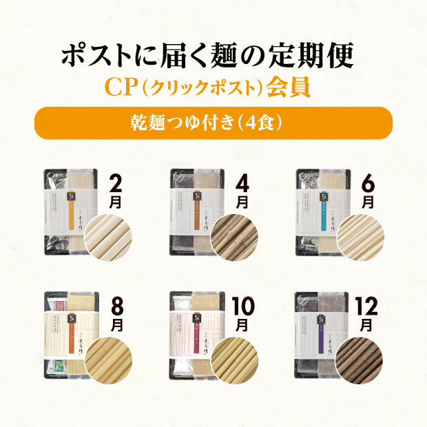 CP会員申込 乾麺つゆ付きの商品イメージ