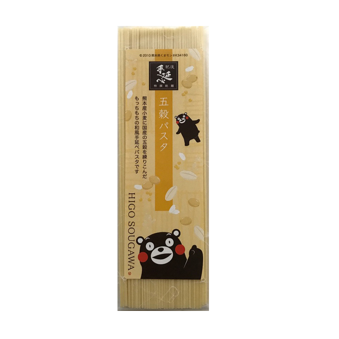 熊本五穀パスタ（ソースなし/1食入）くまモンパッケージの商品イメージ