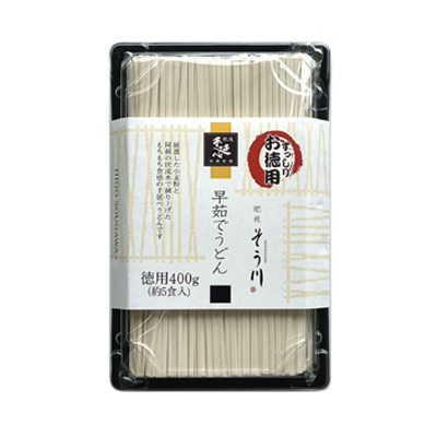 徳用乾早ゆでうどん400g（つゆなし/約5食入）の商品イメージ