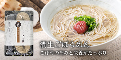 潤生ごぼうめん｜ごぼうの旨みと栄養がたっぷり